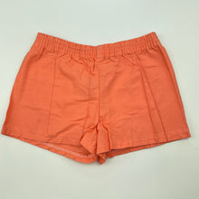 Load image into Gallery viewer, Girls coral, lightweight cotton shorts, elasticated, FUC, size 1,  