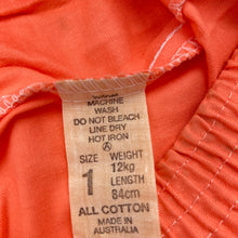 Load image into Gallery viewer, Girls coral, lightweight cotton shorts, elasticated, FUC, size 1,  