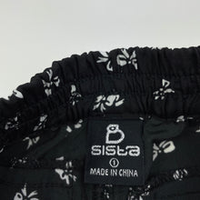 Load image into Gallery viewer, Girls Sista, black &amp; white lightweight pants / bottoms, elasticated, GUC, size 1,  