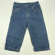 Load image into Gallery viewer, Boys Target, lightweight denim pants, elasticated, Inside leg: 23cm, GUC, size 1,  