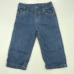 Boys Target, lightweight denim pants, elasticated, Inside leg: 23cm, GUC, size 1,  