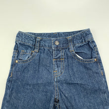 Load image into Gallery viewer, Boys Target, lightweight denim pants, elasticated, Inside leg: 23cm, GUC, size 1,  
