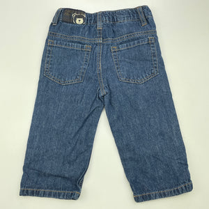Boys Target, lightweight denim pants, elasticated, Inside leg: 23cm, GUC, size 1,  