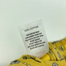Load image into Gallery viewer, Girls Ollies Place, mustard floral cotton casual dress, EUC, size 0, L: 38cm