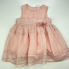 Load image into Gallery viewer, Girls H&amp;M, cotton lined pink party dress, EUC, size 00, L: 38cm