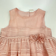 Load image into Gallery viewer, Girls H&amp;M, cotton lined pink party dress, EUC, size 00, L: 38cm