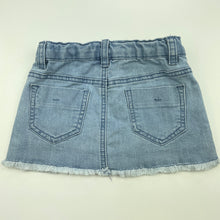 Load image into Gallery viewer, Girls Kids &amp; Co, blue stretch denim skirt, adjustable, unicorn, GUC, size 2,  