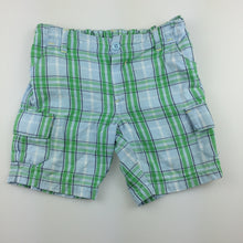 Load image into Gallery viewer, Boys Target, check cotton cargo shorts, adjustable, GUC, size 1