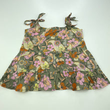 Load image into Gallery viewer, Girls Billabong, floral lightweight cotton summer top, GUC, size 0,  
