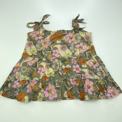 Girls Billabong, floral lightweight cotton summer top, GUC, size 0,  