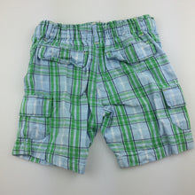 Load image into Gallery viewer, Boys Target, check cotton cargo shorts, adjustable, GUC, size 1