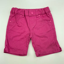 Load image into Gallery viewer, Girls Mango, pink stretch cotton shorts, adjustable, GUC, size 1,  