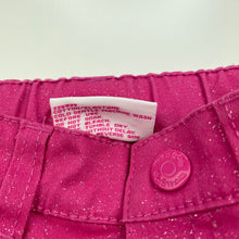 Load image into Gallery viewer, Girls Mango, pink stretch cotton shorts, adjustable, GUC, size 1,  
