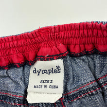 Load image into Gallery viewer, Girls Dymples, blue denim skirt, elasticated, L: 26.5cm, GUC, size 2,  