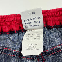 Load image into Gallery viewer, Girls Dymples, blue denim skirt, elasticated, L: 26.5cm, GUC, size 2,  