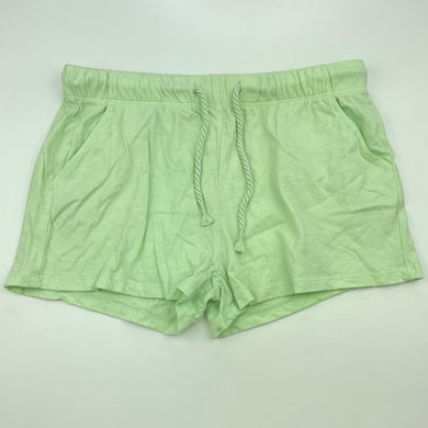 Girls Brilliant Basics, green cotton shorts, elasticated, EUC, size 12,  