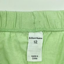Load image into Gallery viewer, Girls Brilliant Basics, green cotton shorts, elasticated, EUC, size 12,  