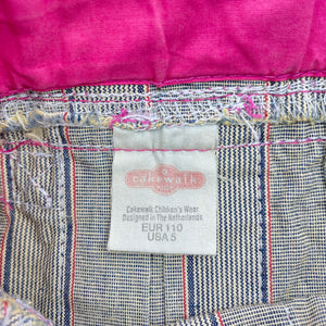 Girls cakewalk, wrap-over cotton skirt, adjustable, L: 26cm, FUC, size 5,  