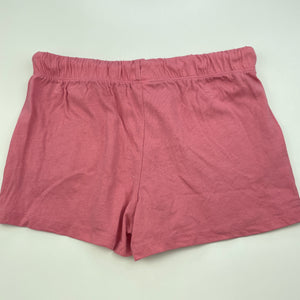 Girls Brilliant Basics, pink cotton shorts, elasticated, EUC, size 12,  