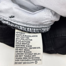 Load image into Gallery viewer, Girls Breakers, black stretch denim high waist shorts, adjustable, EUC, size 7,  