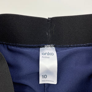 Girls Anko, dual layer sports / activewear shorts, elasticated, GUC, size 10,  