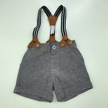 Load image into Gallery viewer, Boys Baby Baby, lightweight shorts, elasticated, braces, EUC, size 000,  
