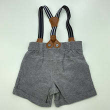 Load image into Gallery viewer, Boys Baby Baby, lightweight shorts, elasticated, braces, EUC, size 000,  