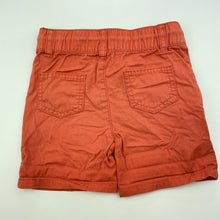 Load image into Gallery viewer, Boys Baby Berry, orange cotton shorts, elasticated, GUC, size 0,  