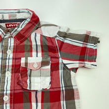 Load image into Gallery viewer, Boys Levis, checked cotton short sleeve shirt, GUC, size 4,  