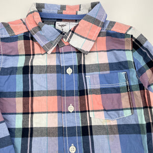 Boys Osh Kosh, checked cotton long sleeve shirt, FUC, size 7,  