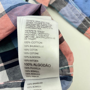 Boys Osh Kosh, checked cotton long sleeve shirt, FUC, size 7,  