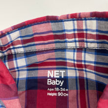 Load image into Gallery viewer, Boys NET Baby, checked cotton long sleeve shirt, EUC, size 2,  