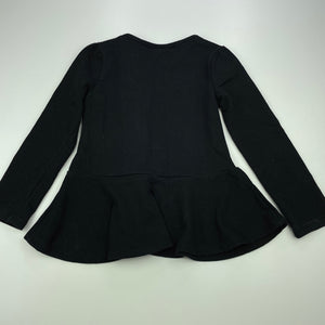 Girls Juicy Couture, embroidered long sleeve peplum top, GUC, size 5,  