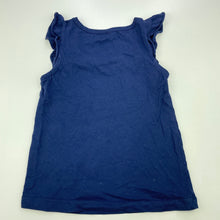 Load image into Gallery viewer, Girls H&amp;T, navy cotton top, GUC, size 6,  
