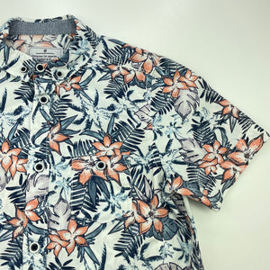 Boys Target, floral cotton short sleeve shirt, GUC, size 8,  