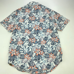 Boys Target, floral cotton short sleeve shirt, GUC, size 8,  