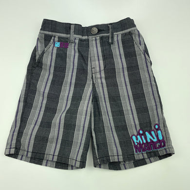Boys Mini Mango, checked shorts, elasticated, EUC, size 2,  
