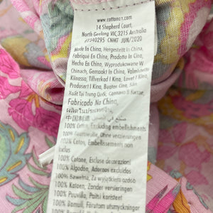 Girls Cotton On, floral cotton skirt, elasticated, L: 27cm, EUC, size 4,  