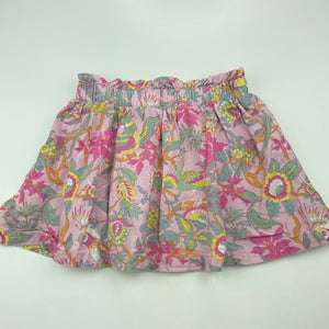 Girls Cotton On, floral cotton skirt, elasticated, L: 27cm, EUC, size 4,  