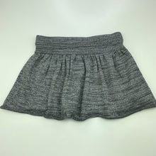Load image into Gallery viewer, Girls Milkshake, grey / silver metallic knit skirt, elasticated, L: 27cm, EUC, size 7,  