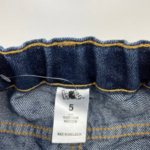 Boys H&T, dark denim jean shorts, adjustable, EUC, size 5,  