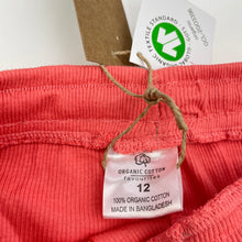 Load image into Gallery viewer, Girls Favourites, ribbed organic cotton shorts, elasticated, NEW, size 12,  