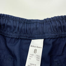 Load image into Gallery viewer, Boys Brilliant Basics, navy casual shorts, elasticated, EUC, size 8,  
