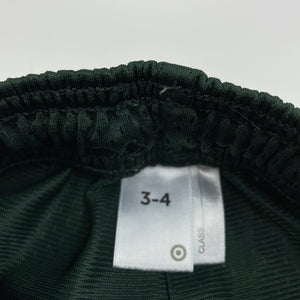 Boys Target, dark green school sports shorts, elasticated, EUC, size 3-4,  