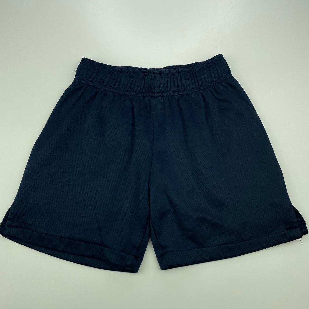 Boys Active & Co, navy sports shorts, elasticated, FUC, size 5,  