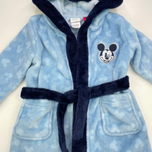 Load image into Gallery viewer, Boys Disney, Mickey Mouse soft fleece bath robe / dressing gown, L: 48cm, EUC, size 1,  