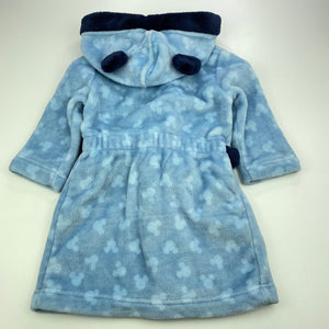 Boys Disney, Mickey Mouse soft fleece bath robe / dressing gown, L: 48cm, EUC, size 1,  