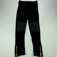 Load image into Gallery viewer, Girls Target, black stretchy pants, elasticated, Inside leg: 48.5cm, GUC, size 6,  