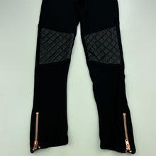 Load image into Gallery viewer, Girls Target, black stretchy pants, elasticated, Inside leg: 48.5cm, GUC, size 6,  