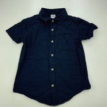 Load image into Gallery viewer, Boys Anko, navy cotton short sleeve shirt, FUC, size 3,  